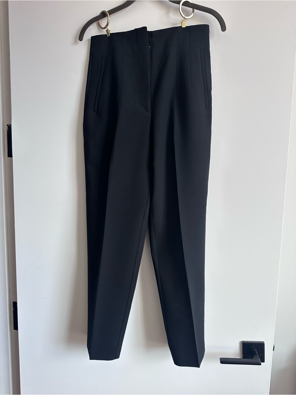 Zara Black High-Waist Tailored Trousers